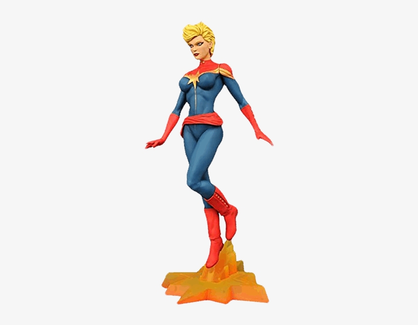 Captain Marvel 9" Diamond Select Statue - Diamond Select Captain Marvel, transparent png download