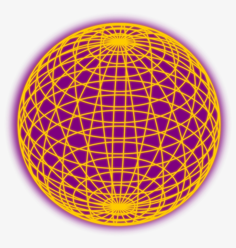 Free Vector Red Wired Globe Outline - Purple & Orange Globe Png, transparent png download
