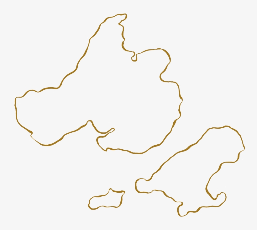 Gold Outline Of Madison Lakes, transparent png download