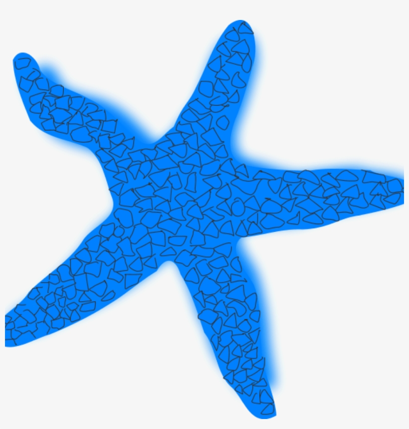 Hatenylo Com Blue Clip Art Panda Free Ⓒ - Blue Star Fish Clip Art, transparent png download
