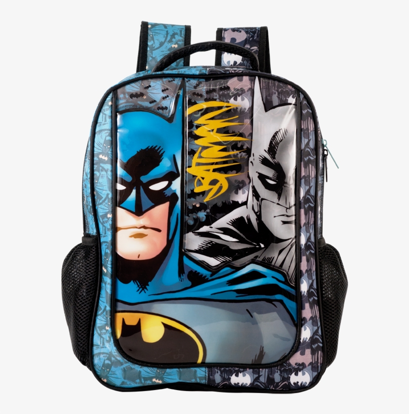Mochila Batman Faces Grande - Mochila De Carrinho Batman, transparent png download