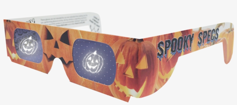 Halloween Pumpkin Glasses - Paper Holographic Glasses, transparent png download