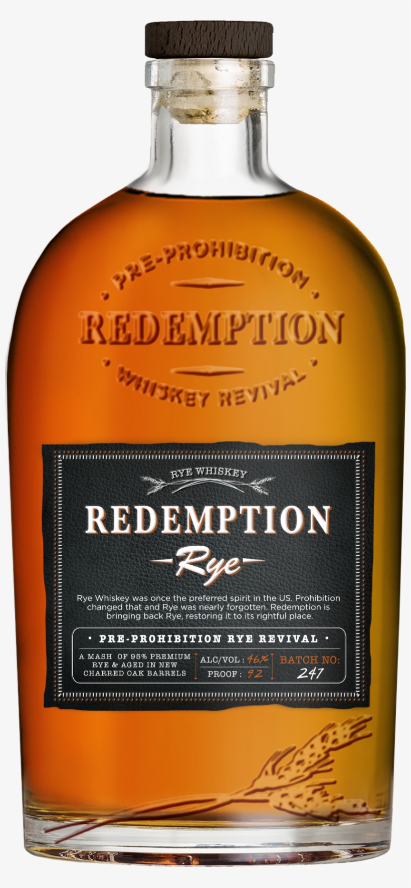 Bottle Shot Production Quality - Redemption Bourbon, transparent png download
