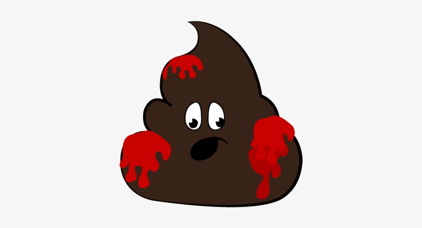 Bloody Poop, Blood In Poop, Blood Clots In Stool - Cartoon, transparent png download