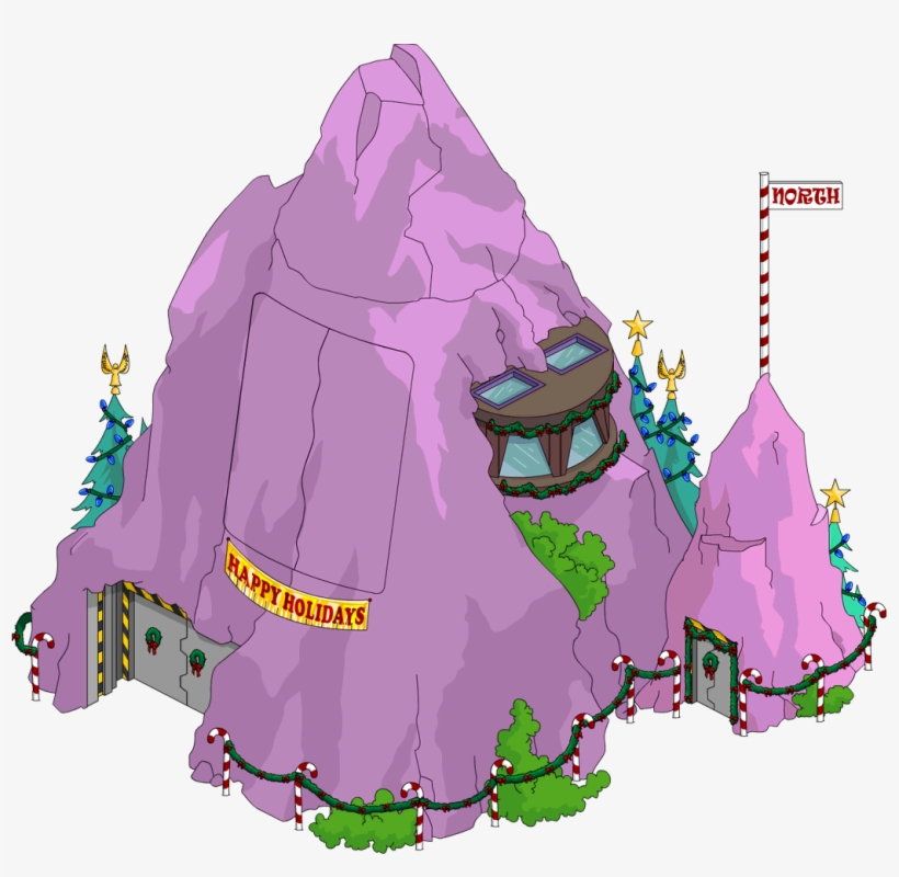 Christmas Volcano Lair Melted - Simpsons Hank Scorpio Home, transparent png download