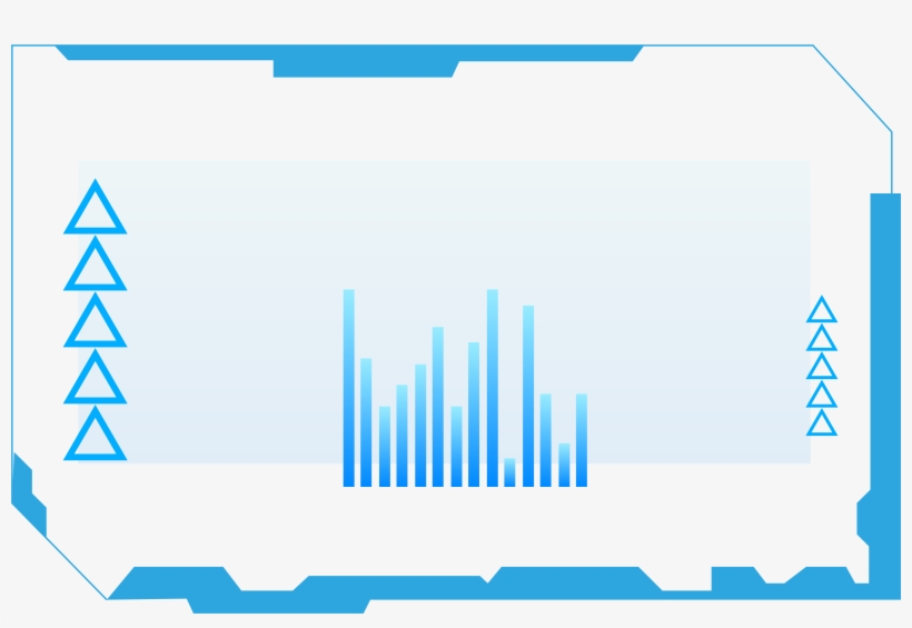 Ai Technology Border Blue Png And Vector Image, transparent png download