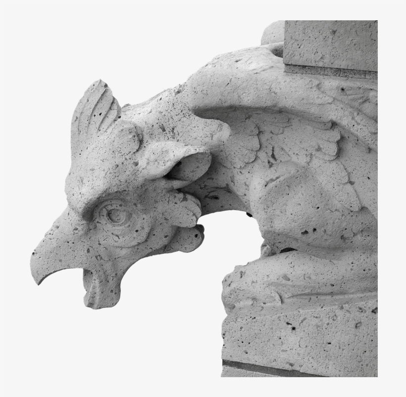 Gargoyle, Paris, Cathedral, French, Gothic, Statue - Gargouille Png, transparent png download