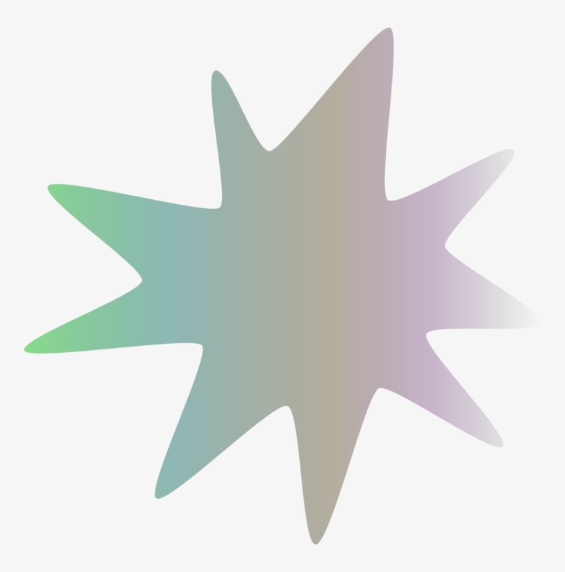 Gradient Color Linearity Star Teal - Emblem, transparent png download