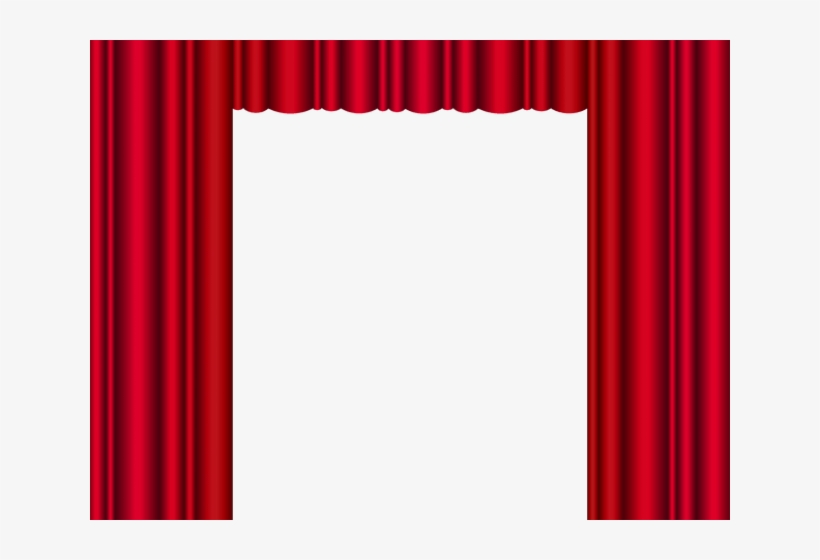 Curtain Clipart Golden Stage - Picture Frame, transparent png download