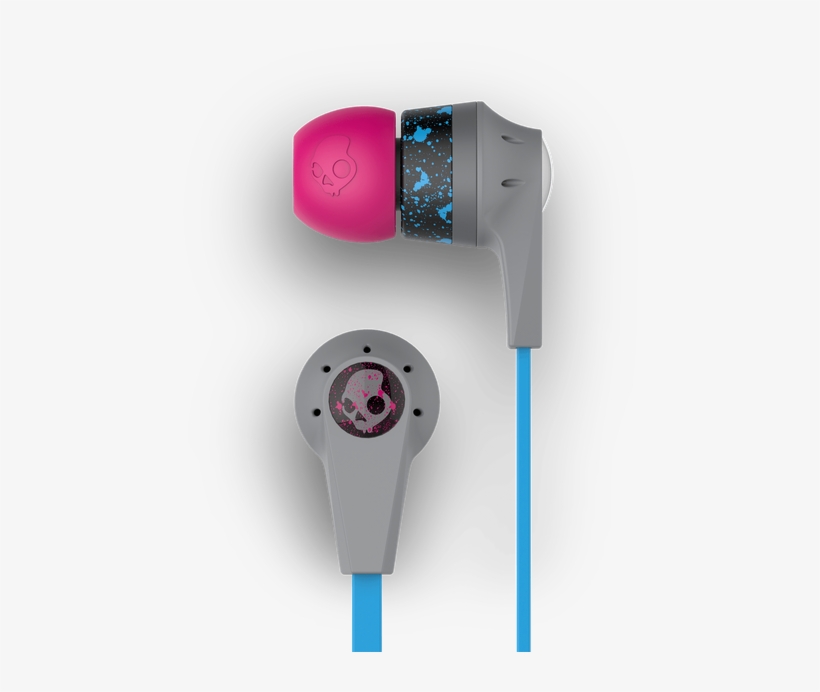 Skull Candy Ink'd 2 Headphones Universal Color Gray,cyan - Headphones, transparent png download