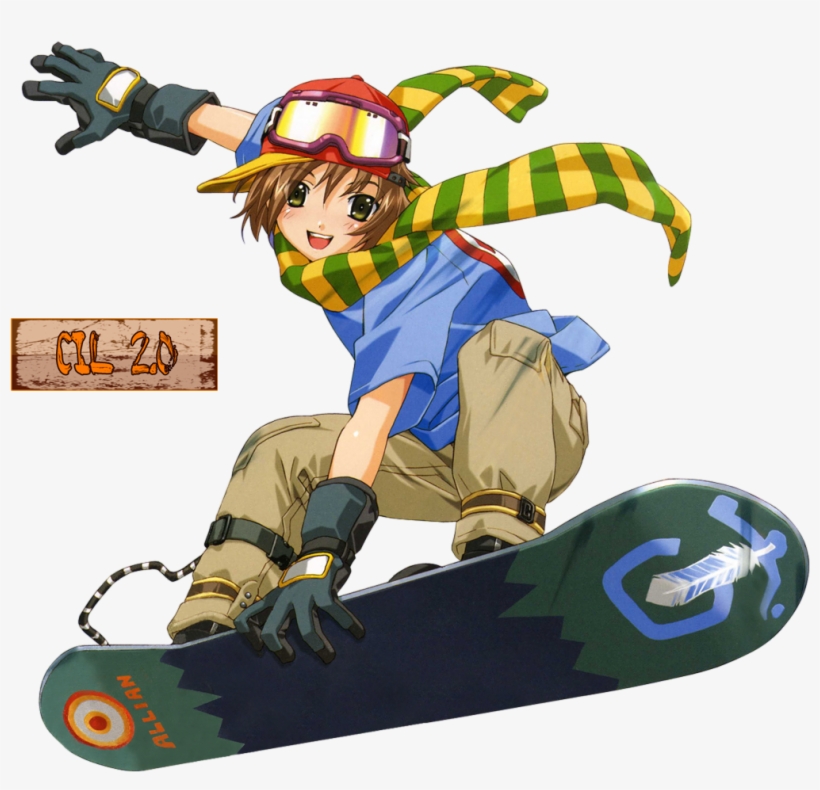 Render Anime And Manga - Anime Snowboarder Transparent PNG - 1147x1000
