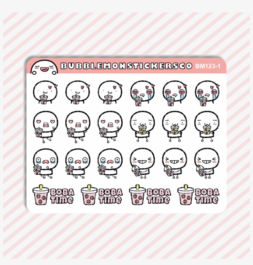 Boba Bubble Tea Bubblemons Bm123 - Feeling Disturbed, transparent png download