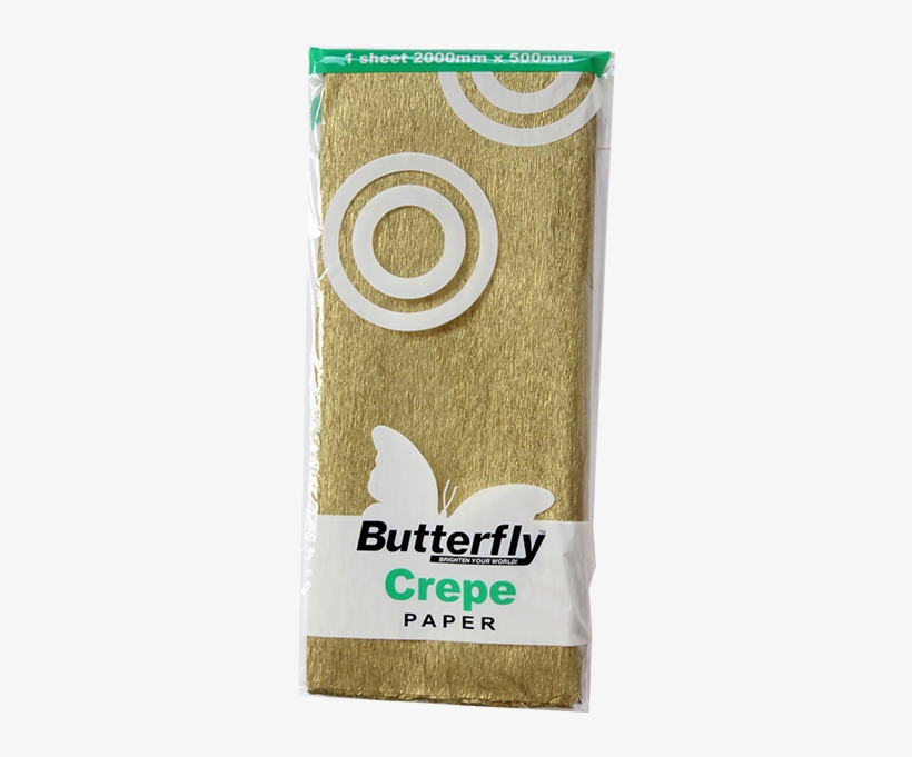 Butterfly Crepe Paper Folds Gold - Paper Bag, transparent png download