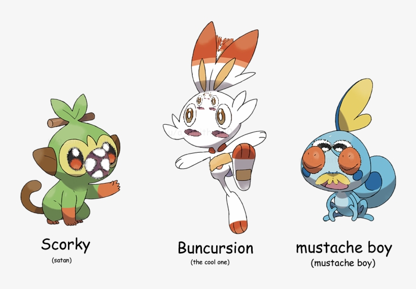 I Didn't Like The Designs For The Starters So I Made - Pokémon Sword And Shield, transparent png download