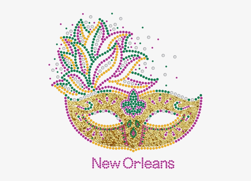 Mardi Gras Rhinestone Mask In Yellow - Mask, transparent png download