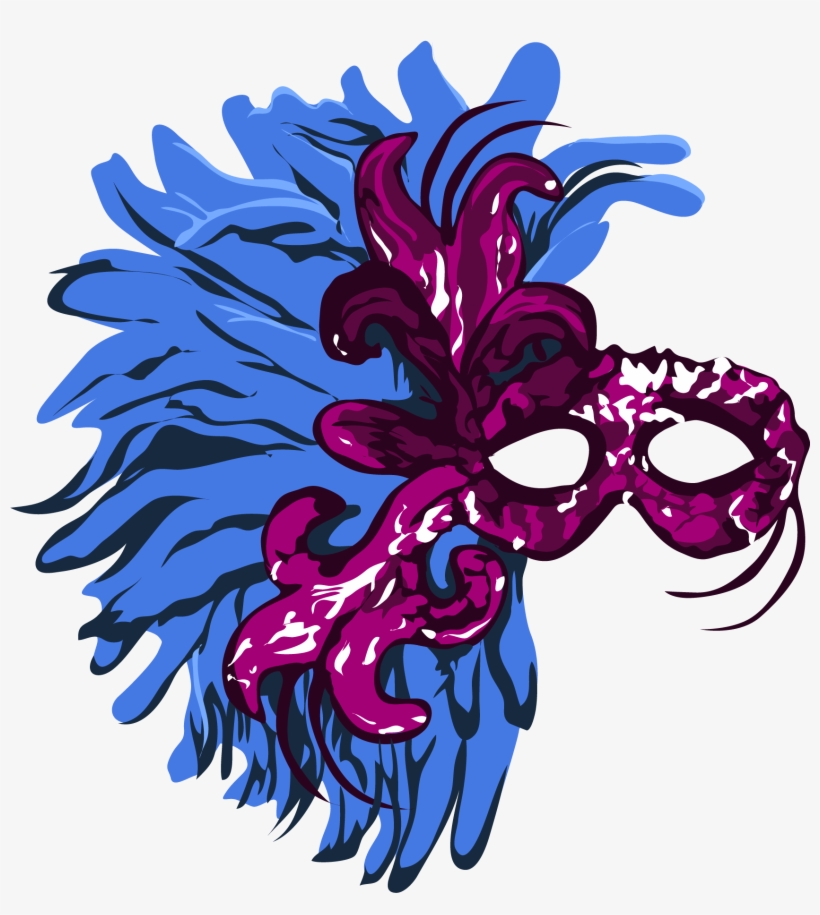Mardi Gras Mask - Illustration, transparent png download