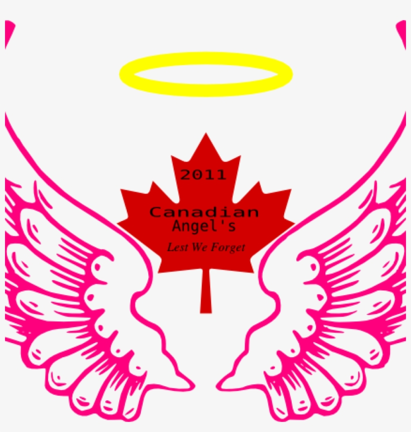 Halo Clipart Canadian Wing Angel Halo Clip Art At Clker - Angel Wings With Halo Clip Art, transparent png download