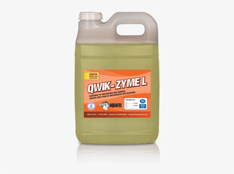 Qwik-zyme L Grease Degrader - Bottle, transparent png download