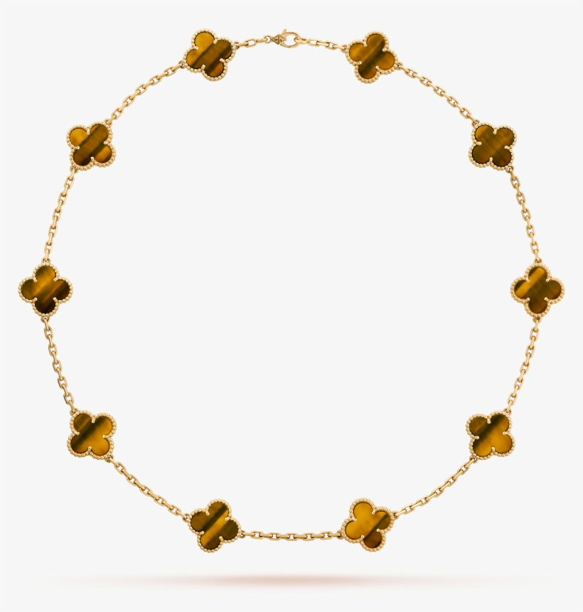 Vintage Alhambra Necklace, 10 Motifs - Van Cleef Red Necklace, transparent png download