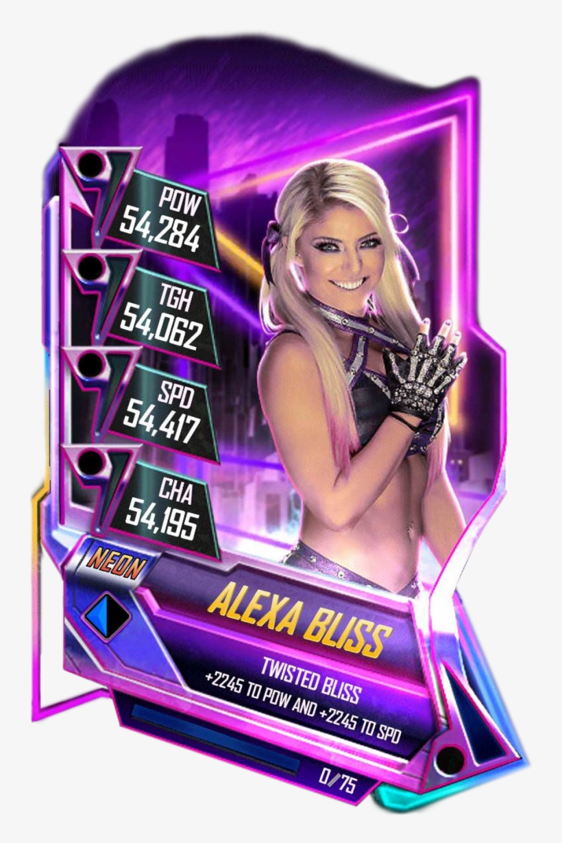 Alexabliss S5 23 Neon - Wwe Supercard Aliyah, transparent png download