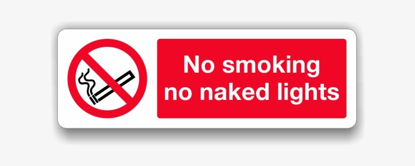 R007 No Smoking No Naked Lights - Verboden Te Roken Sticker, transparent png download