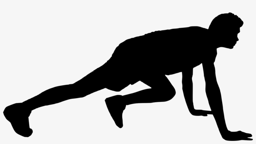 Silhouette Man Running, transparent png download