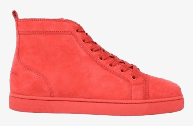 Christian Louboutin Louis Flat 'red Suede' - Skate Shoe, transparent png download