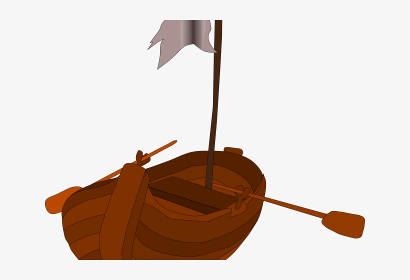 Row Boat Clipart Pirate - Row Boat Cartoon Png, transparent png download