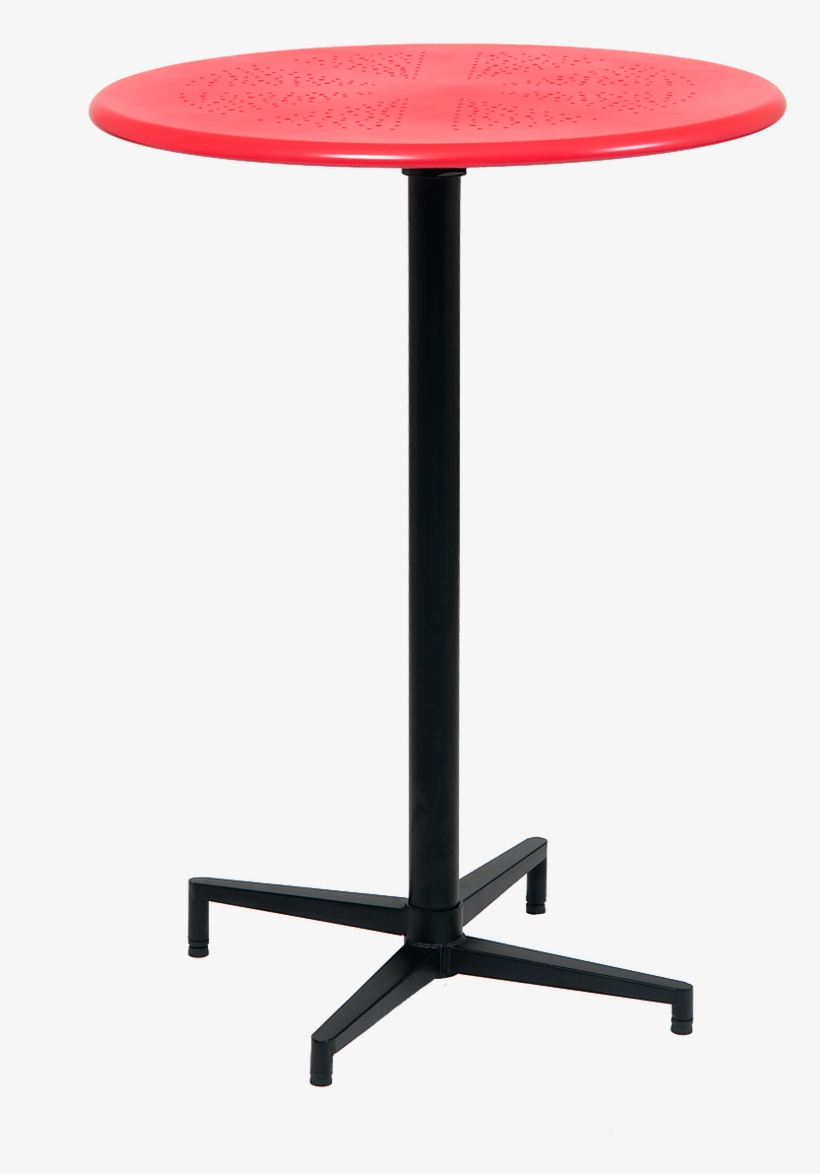 30" Round Indoor/outdoor Metal Folding Table, Bar Height, - Outdoor Table, transparent png download