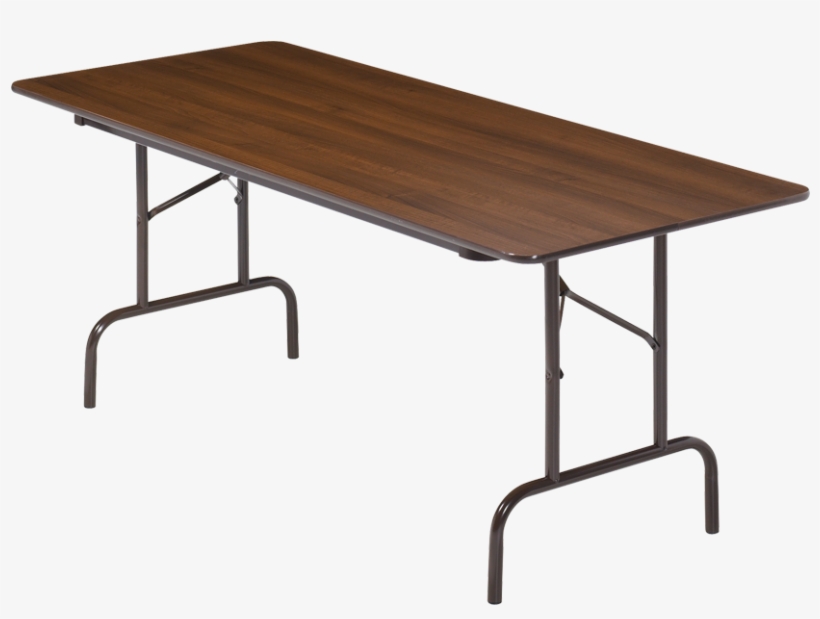 Global® Folding Table 96" X 30" Walnut - 6 Foot Table, transparent png download