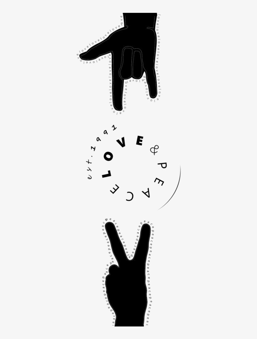 Love & Peace Crewneck - Illustration, transparent png download