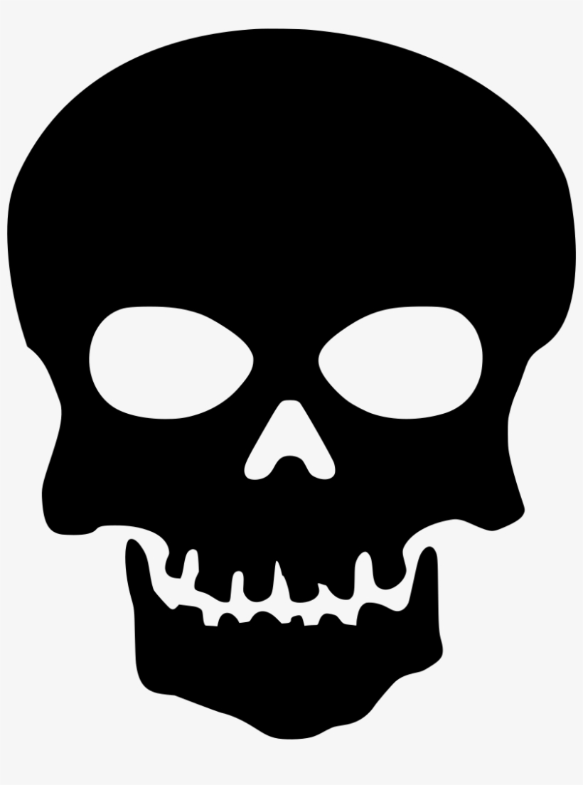 Download Png - Skull Clipart Black, transparent png download