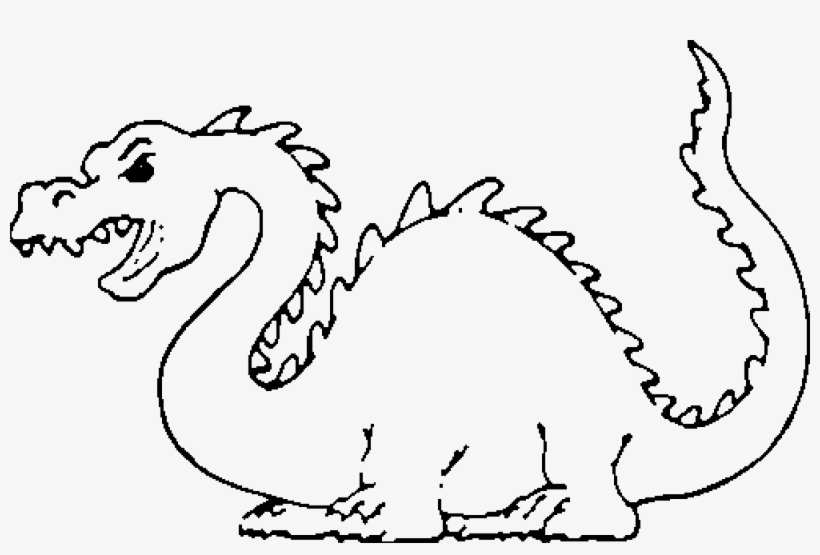 Coloring Pages Dragons - Cartoon, transparent png download