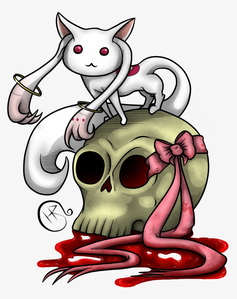 Kyubey From Modoka Magica - Cartoon, transparent png download