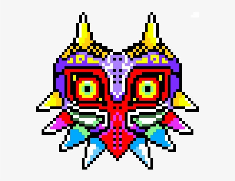 Skull Kid's Mask/happy Mask - Zelda Majoras Mask Pixel Art, transparent png download