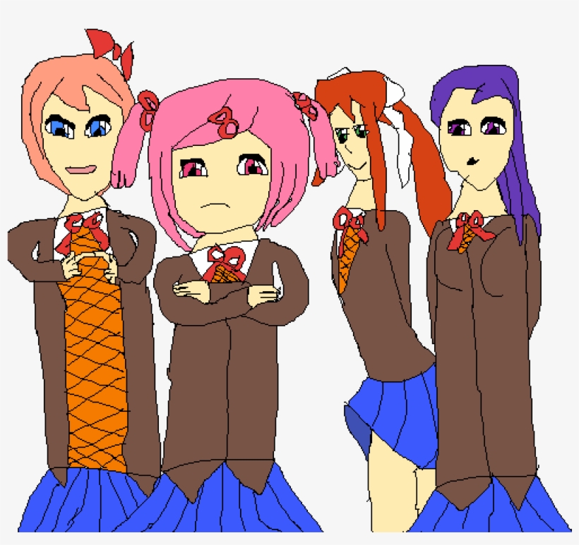Doki Doki Literature Club - Cartoon, transparent png download