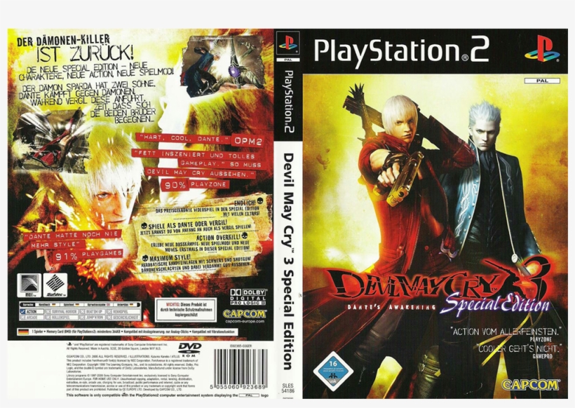 Devil May Cry - Devil May Cry 3 Se Ps2, transparent png download