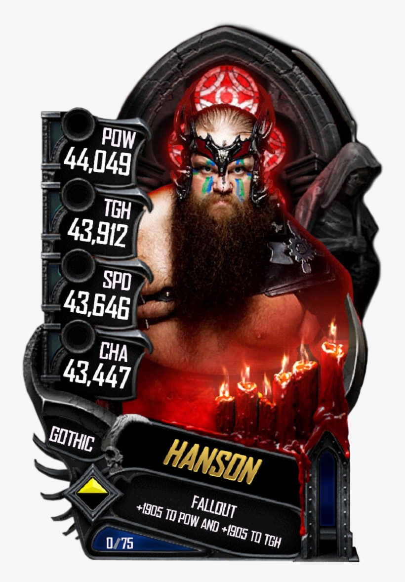 Supercard Hanson S5 22 Gothic - Gothic Cards Wwe Supercard, transparent png download