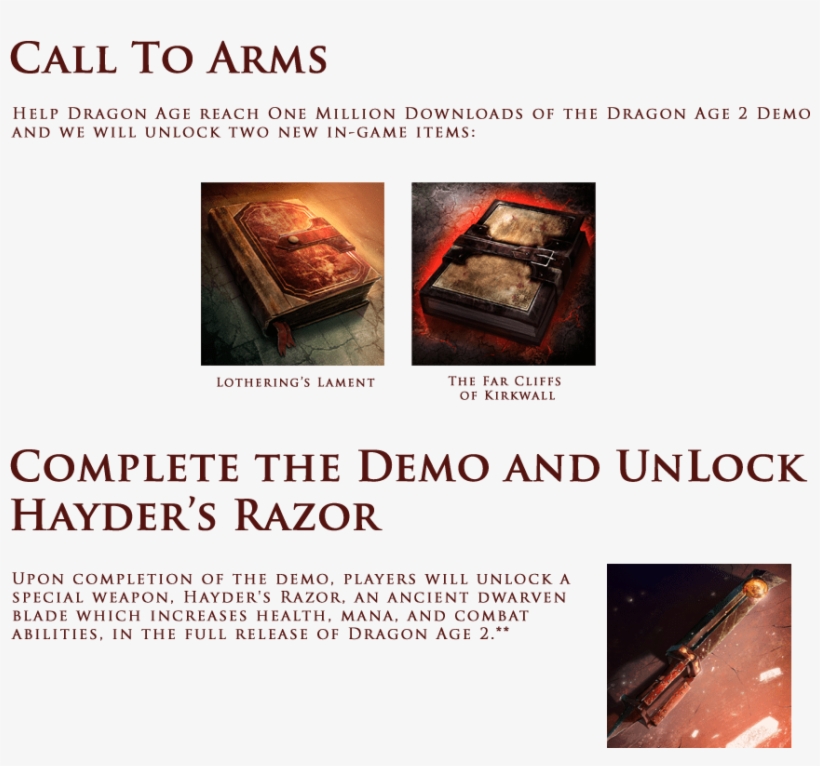 Dragon Age - Dragon Age 2 Hayder's Razor, transparent png download