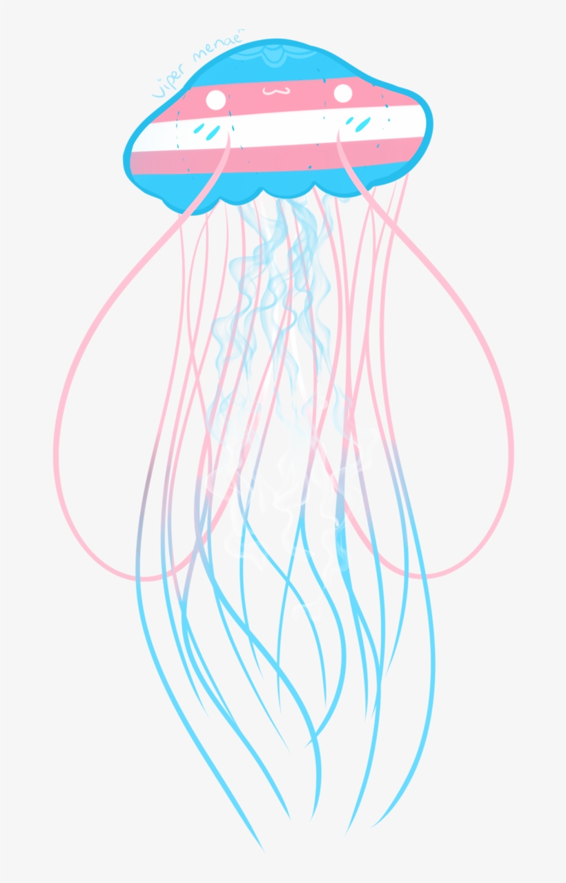 Trans Flag Jellyfish, transparent png download