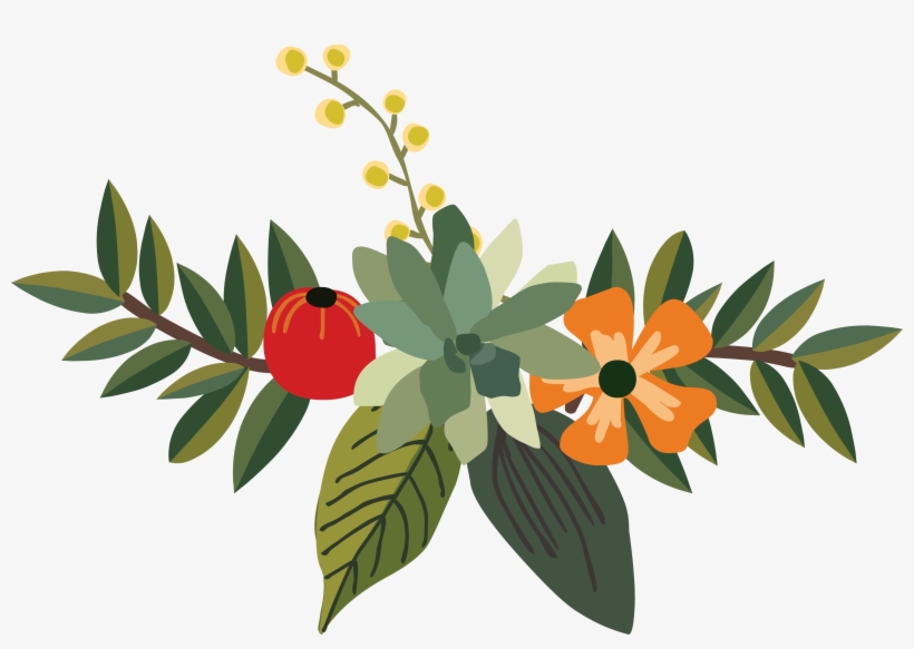 Decorative Leaf Png Pic - โลโก้ ดอกไม้ Png, transparent png download