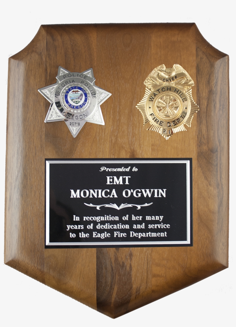 Police Badge Shield Plaque - Badge Plaque, transparent png download