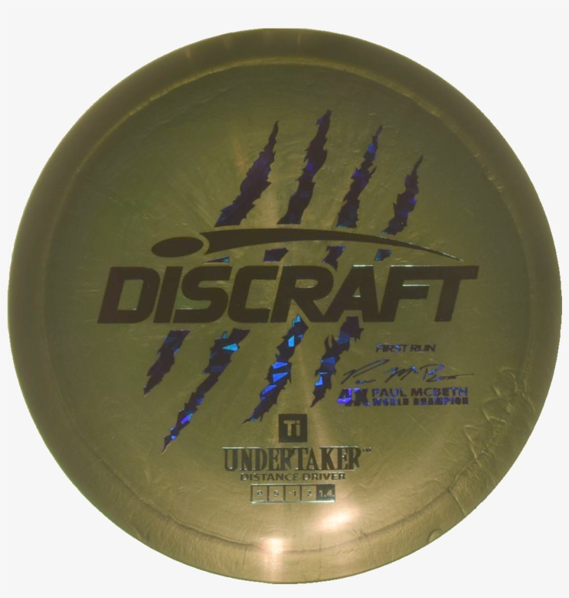 Paul Mcbeth First Run Undertaker Signature Series Ti - Discraft, transparent png download
