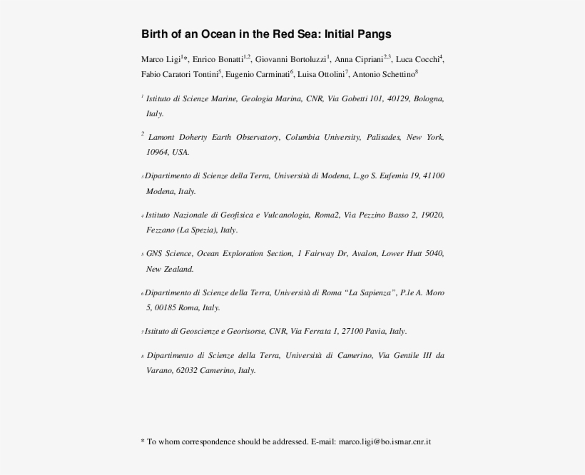 Birth Of An Ocean In The Red Sea - Medphys 1e03 Assignment 1, transparent png download