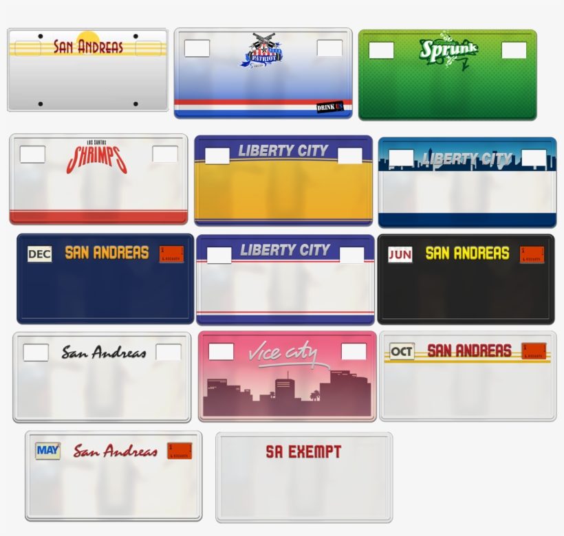 There Are Backgrounds For North Yankton, Liberty City - Gta V License Plate, transparent png download