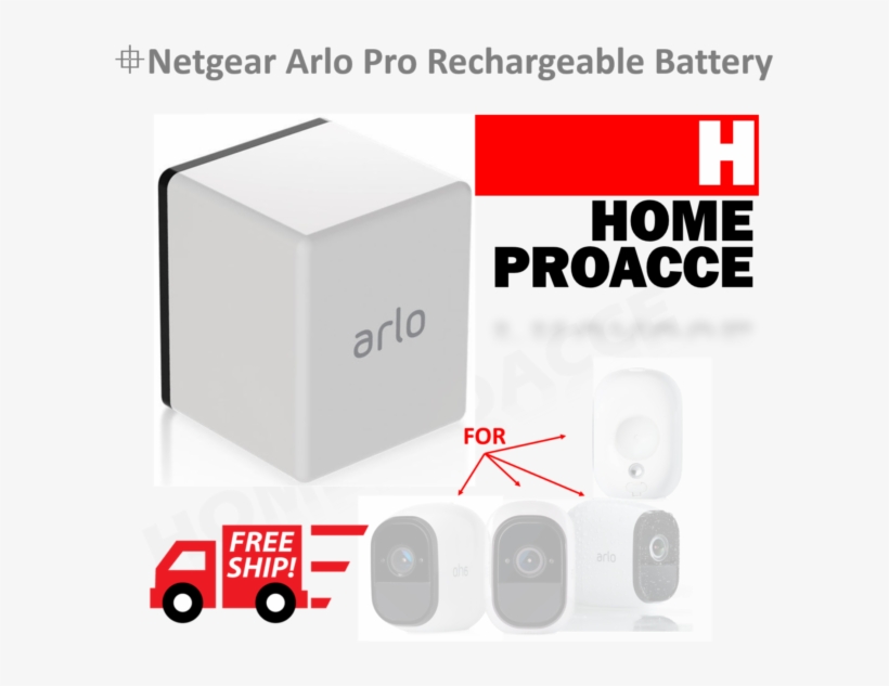 Netgear Rechargeable Battery For Arlo Pro Camera - Box, transparent png download
