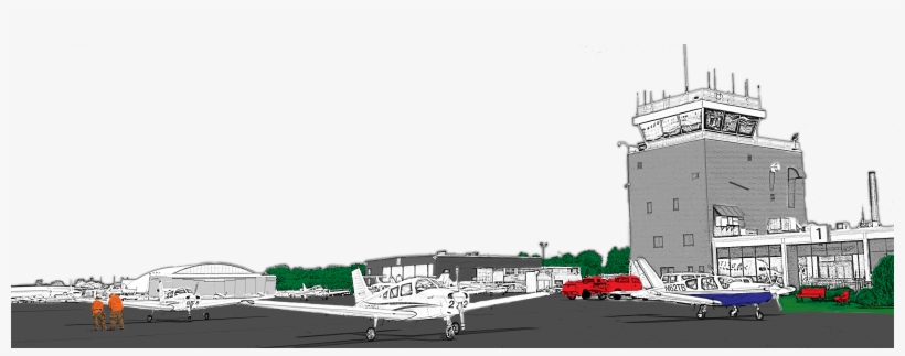 Hangar Cartoon - Light Aircraft, transparent png download