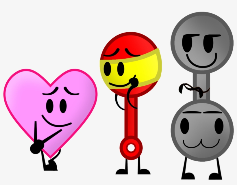 New Heart, Rattle, And Barbell By Domobfdi - Cartoon, transparent png download