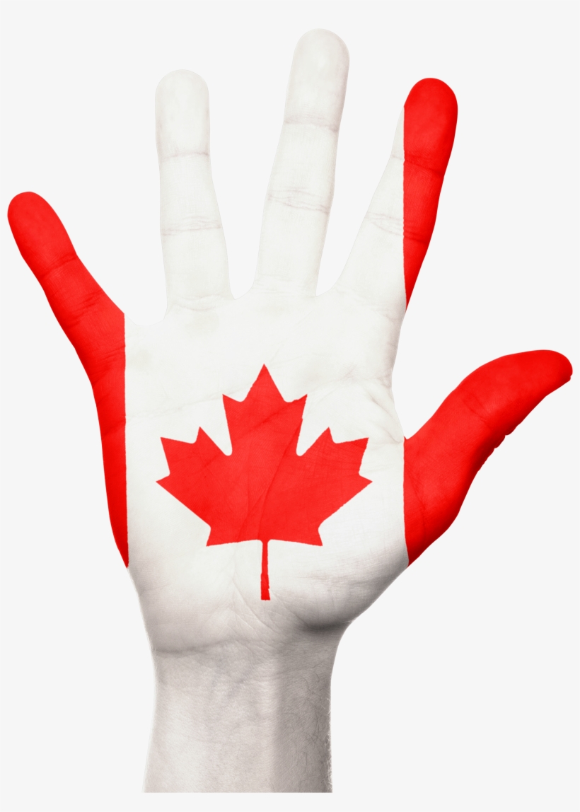 Canada Hand Flag Country Pride 649859 - Canada Flag Hand, transparent png download