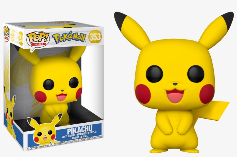 Pikachu 10" Funko Pop Vinyl Figure - 10 Inch Pikachu Funko Pop, transparent png download